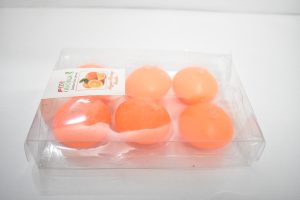 Premium Nugget Floating Candles | Unscented, Pack of 6 (Orange) Candles