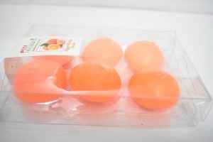 Premium Nugget Floating Candles | Unscented, Pack of 6 (Orange) Candles